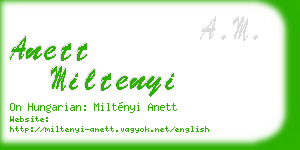 anett miltenyi business card