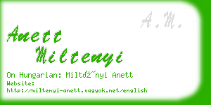 anett miltenyi business card